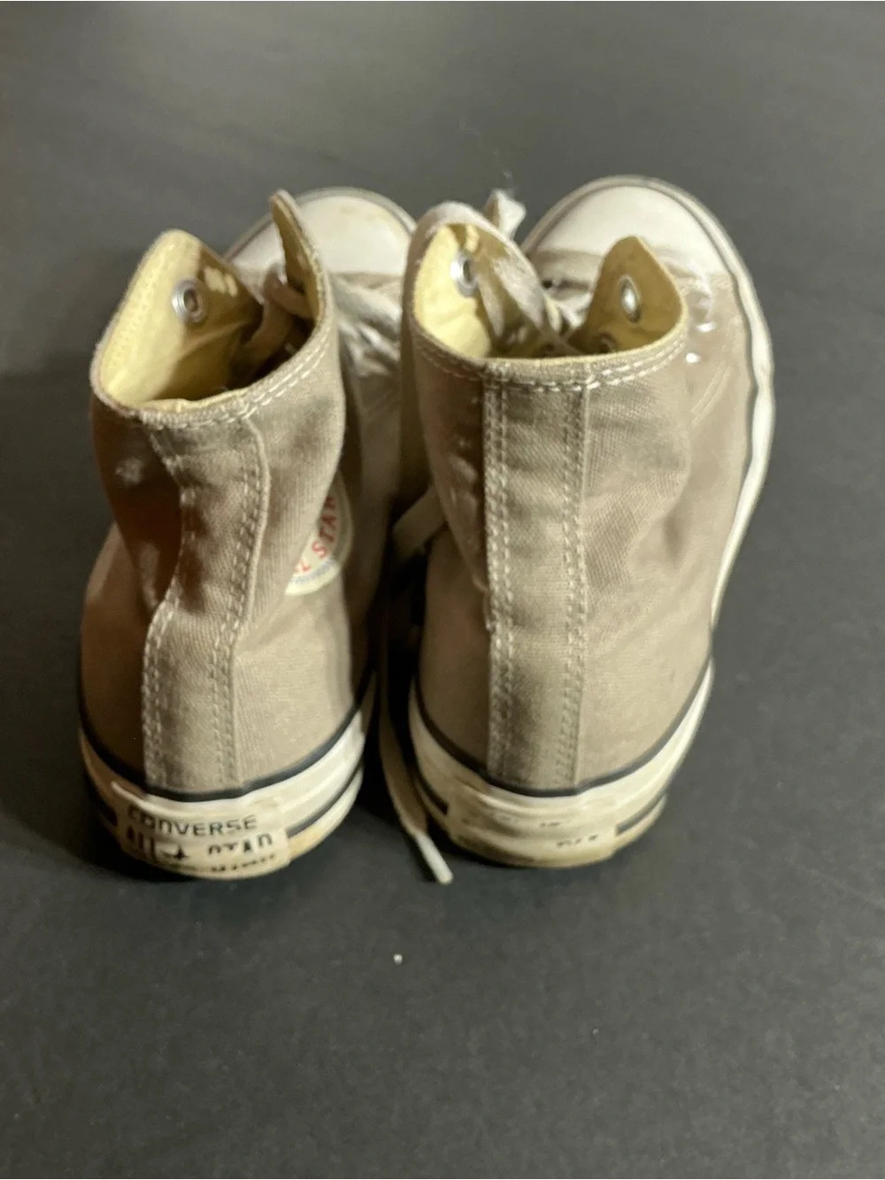 Converse Kids' High-Top Sneakers in Taupe Canvas